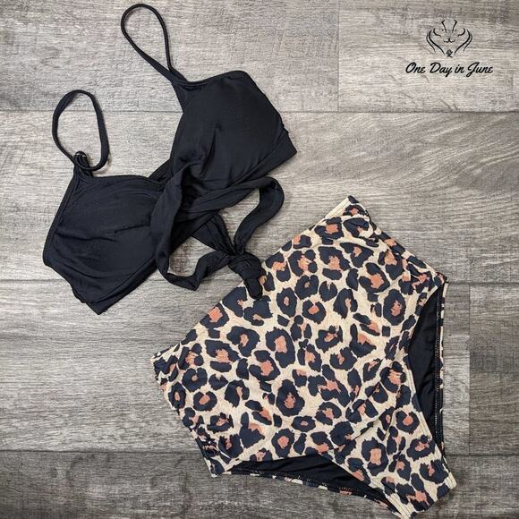 Tempt Me Criss Cross Tie Back Bikini Swimsuit Size S - Picture 1 of 3